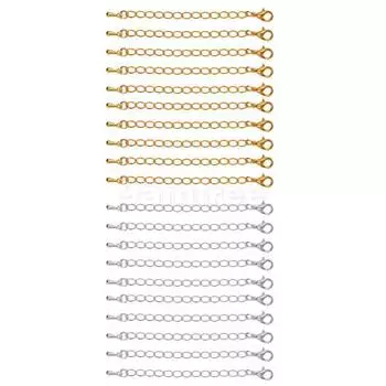 10 шт., удлинители цепочек из сплава для изготовления ювелирных изделий своими руками, 75 мм