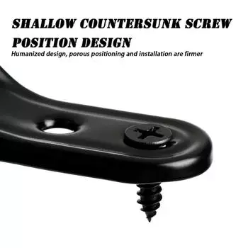 10 шт. угловой черный соединитель из нержавеющей стали, кронштейн 90 градусов L-образный угловой зажим