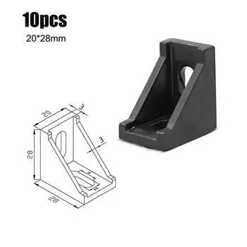 10 шт. угловой фитинг угловой алюминиевый соединительный кронштейн крепеж 2020 2028 2430 3040 4040 для алюминиевого профиля as the picture