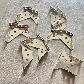 10 шт. Угловой соединитель из нержавеющей стали, прямоугольные утолщенные кронштейны, ламинат, мебель, фурнитура для шкафов