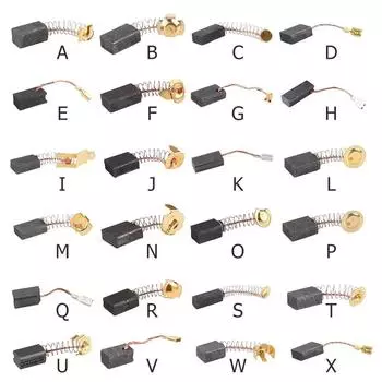 10 шт., угольная щетка, электрический молоток, запасные части, электрический перфоратор, графитовая щетка, режущая полировальная машина, аксессуары CHINA