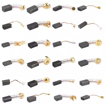 10 шт., угольная щетка, электрический молоток, запасные части, угловая шлифовальная машина, угольная щетка, режущая полировальная машина, аксессуары для электроинструментов 6#