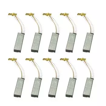 10 ШТ. Угольные щетки Экономичные запасные части Щетка двигателя Металлическая текстура Идеально подходит для двигателей маленьких стиральных машин