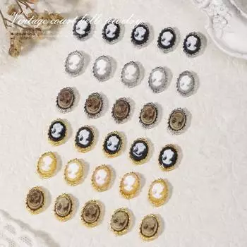 10 шт., украшение для ногтей, легко декоративная паста из сплава, стильная ретро-красота, украшение для ногтей, принадлежности для маникюра A