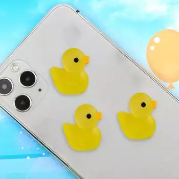 10 шт., украшение в виде утки, светящиеся поделки, темные, реалистичные, светящиеся 3D миниатюрные украшения в виде статуи утки, аксессуары «сделай сам» светло-фиолетовый