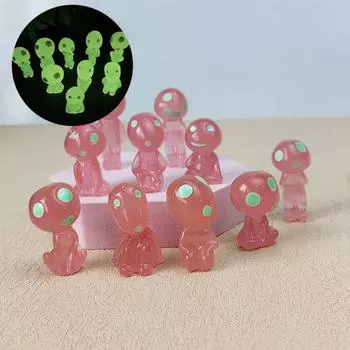 10 шт. украшений на Хэллоуин, светящиеся эльфы, инопланетные растения, реквизит для украшения, светящийся в темноте, набор для привидения розовый