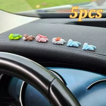 10 шт. украшения автомобиля милые мультяшные фигурки животных орнамент авто интерьер аксессуары для приборной панели Забавный декор мотоцикла