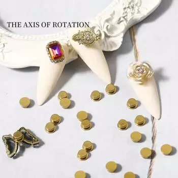 10 шт., украшения для дизайна ногтей, нержавеющие, устойчивые к коррозии, мини-размер, широко используемые вращающиеся подвески для маникюра, ювелирные аксессуары A