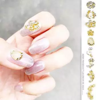 10 шт. украшения для ногтей изысканные 3D цветочные подвески различные формы дизайн ногтей стразы ювелирные изделия аксессуары маникюрные принадлежности N