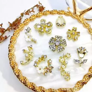 10 шт. Украшения для ногтей, креативные 3D-цветочные подвески, различные формы, изысканное французское искусство для домашнего использования N