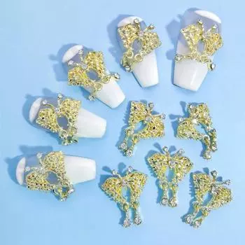 10 шт. Украшения для ногтей с блестящей поверхностью, стразы, устойчивые к выцветанию, яркие цвета, устойчивые к ржавчине, сверкающие 3D украшения для ногтей F