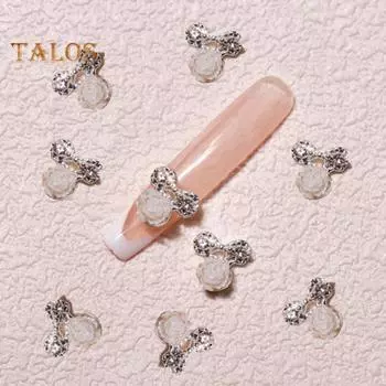 10 шт. украшения для ногтей Съемный маникюрный декор без запаха изысканный блестящий сплав украшения для дизайна ногтей аксессуары для красоты ногтей фиолетовый