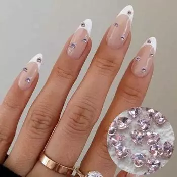 10 шт., украшения для ногтей «сделай сам», креативное сердце любви, искусственный кристалл, 3D подвески, стразы для дизайна ногтей, чехол для телефона, аксессуары для декора, принадлежности для маникюра 4mm