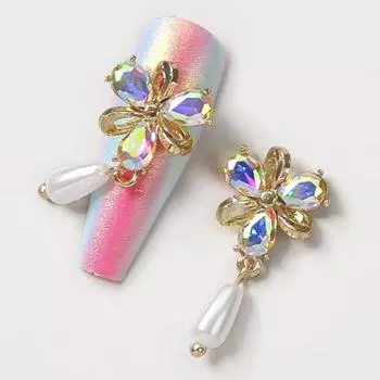 10 шт., украшения для ногтей, стразы, дизайн, изысканная форма, яркий цвет, не выцветает, 3D украшение для ногтей в виде бабочки N