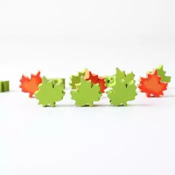 10 шт. украшения дома изготовление ювелирных изделий кленовые листья DIY аксессуары деревянные свободные бусины на День Благодарения Four Color Round