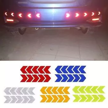 10 шт. универсальная автомобильная стрелка декоративная наклейка внешняя рефлекторная лента светоотражающая предупреждающая полоса для автомобиля синий