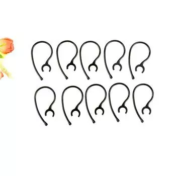 10 шт. универсальные 8 мм ушные крючки для держателя зажима приемника гарнитуры Bluetooth чёрный