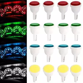 10 шт. универсальные автомобильные 12 В T10 W5W WY5W COB светодиодные лампы для приборной панели автомобиля, клиновидные лампы для салона автомобиля, автомобильные фары, аксессуары синий