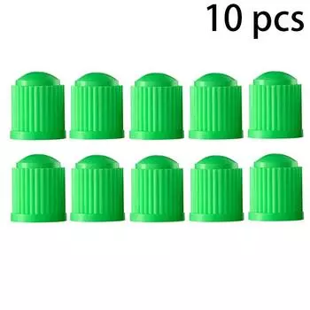 10 шт. универсальные автомобильные колпачки для клапанов мотоциклов велосипедов пластиковые колпачки для воздушных клапанов шин и колес зелёный