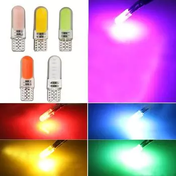 10 шт. универсальные светодиодные лампы W5W 501 T10 для автомобильных фар COB 12 В Smd декоративные боковые лампы для автомобильных фар аксессуары для интерьера синий