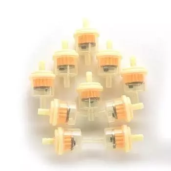 10 шт. универсальные топливные мини-пластиковые бензиновые фильтры для мотоциклов, бензиновый газовый патруль