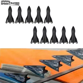 10 шт. Универсальный комплект спойлеров для задней крыши с акульими плавниками, спойлер на крышу автомобиля, спойлер на бампер, диффузор с акульими плавниками, генератор вихрей