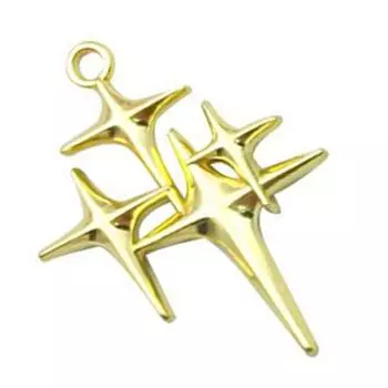 10 шт. универсальный кулон из сплава, четырехконечная звезда, подвески для ювелирных проектов DIY, модный аксессуар, подвески, декор