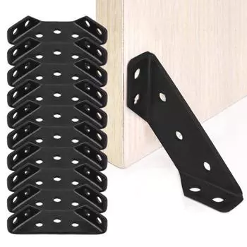 10 шт. универсальный металлический угловой соединитель для мебели, нержавеющий, устойчивый к коррозии полка, корпусная мебель, треугольные опорные угловые кронштейны