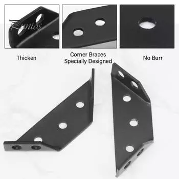 10 шт. универсальный металлический угловой соединитель для мебели, нержавеющий, устойчивый к коррозии полка, корпусная мебель, треугольные опорные угловые кронштейны чёрный