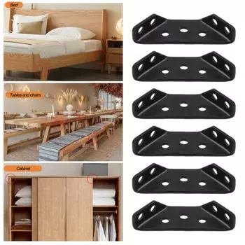 10 шт. универсальный металлический угловой соединитель для мебели, нержавеющий, устойчивый к коррозии полка, корпусная мебель, треугольные опорные угловые кронштейны чёрный
