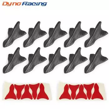 10 шт. универсальный задний спойлер с плавниками акулы на крышу, комплект крыльев, спойлер на крышу автомобиля, бампер, спойлер, плавник акулы, диффузор, вихревой генератор