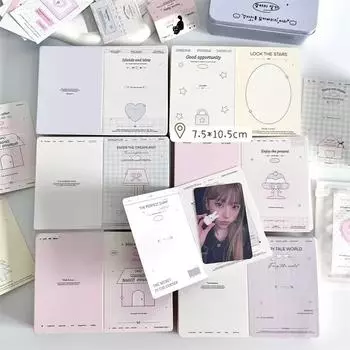 10 шт./упак. 3-дюймовая фотокарточка, бумажная открытка, складная фотокарточка, сделай сам, фотоидол, упаковочные материалы