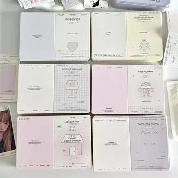 10 шт./упак. 3-дюймовая фотокарточка, бумажная открытка, складная фотокарточка, сделай сам, фотоидол, упаковочные материалы