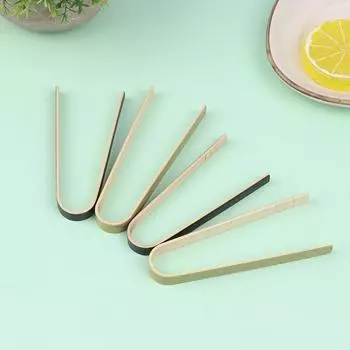 10 шт./упак. Мини-щипцы из бамбука Экологичная бамбуковая утварь Щипцы для тостов Мини-щипцы из бамбука Натуральные щипцы для тостов для приготовления пищи