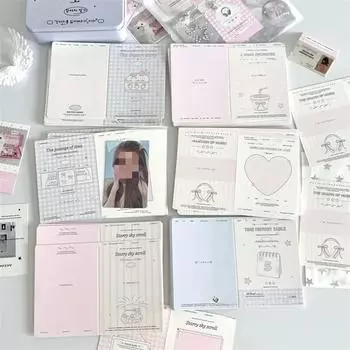 10 шт./упак. Мини-складная открытка с защитой из картона, упаковочный материал, декоративное сообщение «сделай сам», поздравительная открытка с верхней загрузкой, деко