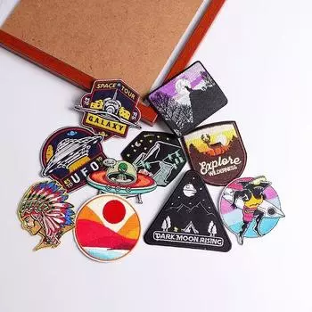 10 шт./упак. плавкая заплатка с вышивкой, утюговые заплатки для одежды, термоклеевые заплатки для курток, джинсов, рюкзак, гладильная заплатка для шитья