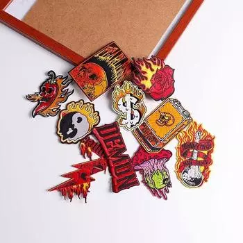 10 шт./упак. плавкая заплатка с вышивкой, утюговые заплатки для одежды, термоклеевые заплатки для курток, джинсов, рюкзак, гладильная заплатка для шитья