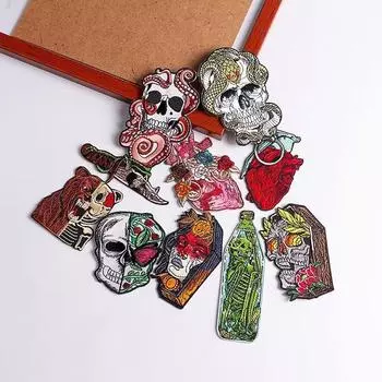 10 шт./упак. плавкая заплатка с вышивкой, утюговые заплатки для одежды, термоклеевые заплатки для курток, джинсов, рюкзак, гладильная заплатка для шитья