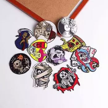 10 шт./упак. плавкая заплатка с вышивкой, утюговые заплатки для одежды, термоклеевые заплатки для курток, джинсов, рюкзак, гладильная заплатка для шитья