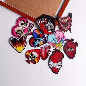 10 шт./упак. плавкая заплатка с вышивкой, утюговые заплатки для одежды, термоклеевые заплатки для курток, джинсов, рюкзак, гладильная заплатка для шитья