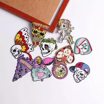 10 шт./упак. плавкая заплатка с вышивкой, утюговые заплатки для одежды, термоклеевые заплатки для курток, джинсов, рюкзак, гладильная заплатка для шитья