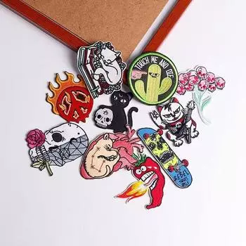 10 шт./упак. плавкая заплатка с вышивкой, утюговые заплатки для одежды, термоклеевые заплатки для курток, джинсов, рюкзак, гладильная заплатка для шитья