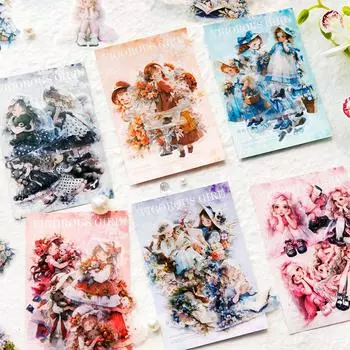 10 шт./упак. Симпатичные наклейки серии Genki Girl, декоративные наклейки, ретро-коллажи, скрапбукинг, этикетки, альбомы для дневников, журналы-планировщики