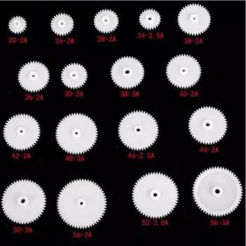 10 шт./упак. Смешанный пластиковый пакет для шестеренок, мотор, приводная шестерня, форма для самодельных игрушек ручной работы, аксессуары для мотора 52T-2.5MM hole