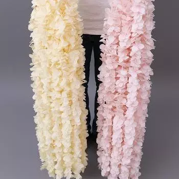 10 шт./упаковка 90 см искусственная гортензия вишневый цвет лоза искусственная гирлянда шелковая сакура для домашнего декора вечеринки свадьбы потолка белый