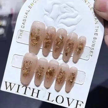 10 шт. упаковка для накладных ногтей, демонстрационная карточка с образцами дизайна накладных ногтей ручной работы, демонстрационная карточка для салона маникюра A14