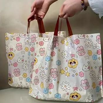 10 шт. Упаковка для одежды, полиэтиленовый подарочный пакет, хозяйственные сумки, пластиковый пакет, мультяшная сумочка, креативная сумка для магазина одежды, сумка для хранения 28x28 см 28x28x8cm