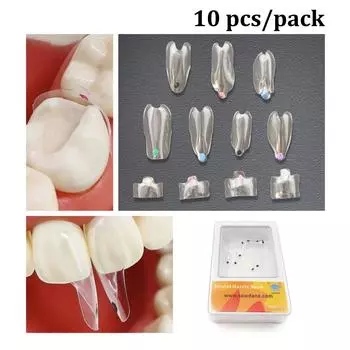 10 шт./упаковка стоматологическая прозрачная матрица передняя PosteriorFit Bioclear BT прозрачные матрицы дуговой реставрации черные треугольные зубы моляры 1 pack 4.5mm