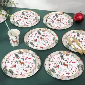 10 шт./упаковка, украшение для дома, тематическая вечеринка, столовые приборы, мультяшный узор, десерт, торт, декоративный