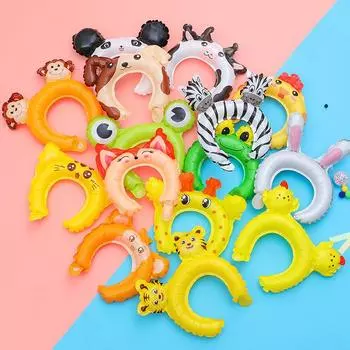 10 шт./упаковка, высококачественные, изысканные и милые повязки на голову из алюминиевой пленки в виде воздушных шаров (пожалуйста, не перекачивайте) разноцветный